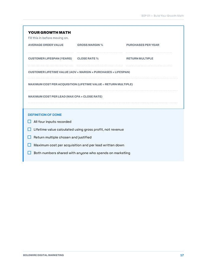 A fill-in worksheet page